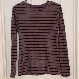 Black and Grey Gap Long Sleeved Tee Supersoft